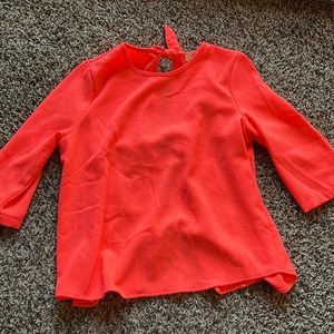 Coral pink top from Francesca’s.